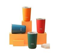 LICONG-2020 Tazas de café Taza de café antideslizante a prueba fugas, taza viaje al vacío, botella agua acero inoxidable doble pared, 1 ud(Red)