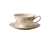 LICONG-2020 Tazas de café Tazas y platillos de café Bone China, juego té la tarde británico ligero lujo a moda, platillo, tazas creativas