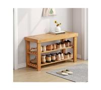 LICONG-2020 Zapatero Banco for Zapatos, Banco for de Entrada, for Estilo Simple 2/3 Niveles con Almacenamiento for Pasillo, Sala Estar, Dormitorio, Naturaleza(70x25x45CM)