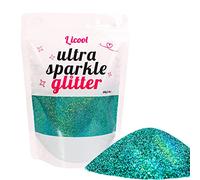 LICOOL GLITTER Purpurina holográfica fina, 100 g, hecha a mano, resina epoxi, lentejuelas iridiscentes, brillo suelto para cara, cuerpo, cabello, ojos, maquillaje, decoración de uñas cosmética