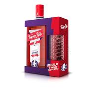Licor de Whisky con Canela - Botella de 700 ml + Pack de 10 Vasos de Chupito - Ideal para Regalo o Fiestas