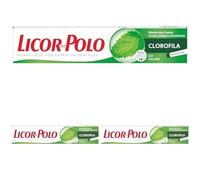 Licor del Polo Clorofila - Pasta de Dientes Refrescante con Flúor - Combate la placa y el mal aliento - 75 ml (Paquete de 3)