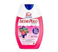 Licor del Polo - Pasta de dientes 2 en 1 - Junior +6 años Sabor Fresa - Protección completa contra las caries, sarro, placa y problemas de encías - 1 ud de 75ml