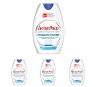 Licor del Polo - Pasta de dientes Blanqueador Avanzado + Enjuague Protección Completa - 75 ml (Paquete de 4)