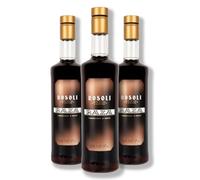 Licor Rosoli 17º, Base de Aguardiente Seco y Café, (Pack de 3 Botellas de 0,70L)