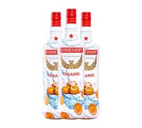 Licores Antonio Nadal Rushkinoff Caramel Botella Misil 1 L (Caja de 3 Botella Misil de 1 L)