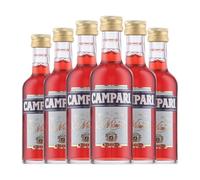 Licores Campari Bitter Botellín Miniatura 5 cl (Caja de 6 Botellín Miniatura de 5 cl)