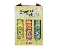 Licores del Mono Pack de 3 Sabores - Botellas de Galleta, Hierbas y Limón