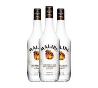 Licores Malibu Botella Misil 1 L (Caja de 3 Botella Misil de 1 L)