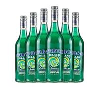 Licores Taboo Blue Botella Misil 1 L (Caja de 6 Botella Misil de 1 L)
