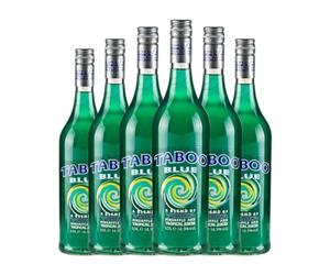 Licores Taboo Blue Botella Misil 1 L (Caja de 6 Botella Misil de 1 L)