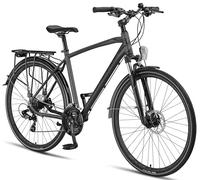 Licorne Bike Bicicleta de trekking Premium Touring en 28 pulgadas de aluminio con freno de disco - 21 velocidades - Crossbike