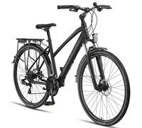 Licorne Bike Bicicleta de trekking Premium Touring en 28 pulgadas de aluminio con freno de disco para niños, niñas, mujeres y hombres - 21 velocidades - bicicleta de montaña - Crossbike