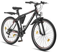 Licorne Bike Guide Premium Bicicleta de montaña de 27,5 pulgadas, horquilla de suspensión MTB con frenos de disco, calidad alemana, para jóvenes y adultos (negro/rojo)
