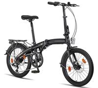 Licorne Bike Phoenix 2D, bicicleta plegable de aluminio, 20 pulgadas, freno de disco, freno de disco, bicicleta plegable para hombre y mujer, 7 marchas, cambio de cadena, bicicleta de ciudad, StVZO