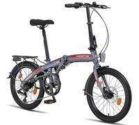Licorne Bike Phoenix 2D, bicicleta plegable de aluminio, 20 pulgadas, freno de disco, freno de disco, bicicleta plegable para hombre y mujer, 7 marchas, cambio de cadena, bicicleta de ciudad, StVZO