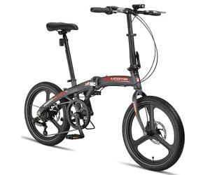 Licorne Bike Phoenix 2D Cross Bicicleta plegable de aluminio de 20 pulgadas, freno de disco, freno de disco, bicicleta plegable para hombre y mujer, 7 marchas, cambio de cadena, bicicleta de ciudad,