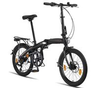 Licorne Bike Phoenix Bicicleta plegable de 20 pulgadas, aluminio, con freno de disco, para hombres y mujeres, 7 velocidades, cambio de cadena, cuadro de aluminio, STVZO
