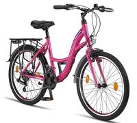 Licorne Bike Stella Bicicleta para Mujer, 24 Pulgadas, luz de Bicicleta, Cambio 21 Marchas, Bicicleta de Ciudad para niñas y niñas, Florenz, Amsterdam, Hollandrad, diseño Retro, Bicicleta Infantil