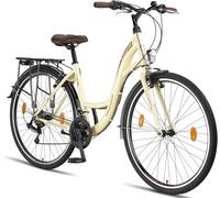 Licorne Bike Stella Bicicleta para Mujer, Pulgadas 28" Luz de Bicicleta 21 Marchas Ciclismo Niña Mujer Niña Infantil Florencia Amsterdam Bicicleta Hollanda Retro