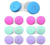 LICQIC Caja de Lentes de Contacto, Estuche para Lentes de Contacto con Tapas Izquierda/Derecha para Viajes en Casa al Aire Libre