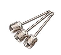 Licsaliwe Aguja de Bomba de Aire, Adaptador de Agujas de Bombeo de Doble Puerto de Acero de 3 Piezas para Baloncesto, Equipo Deportivo de fútbol