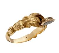 Licsaliwe Anillo venenoso vintage con compartimento secreto, anillo de medallón de latón para pastillas y recuerdos, joyería de estilo retro dorado