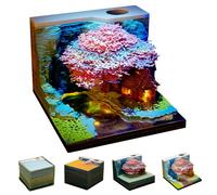Licsaliwe Bloc de Notas con Calendario 3D con luz LED, Calendario de Escritorio de la casa del árbol de montaña, planificador semanal 2026 y decoración de Oficina única