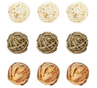 Licsaliwe Bolas para Masticar Conejos, 9 Piezas, Juguetes para morder y rechinar los Dientes para conejitos, cobayas, Chinchillas, Animales pequeños, Varios estilos/2-2, 8 Pulgadas