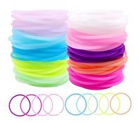 Licsaliwe Braceletas Dark In the Dark 120pcs, coloridas pulseras de silicona brillantes para fiesta de neón, favores de fiestas de los 80 para niños adultos