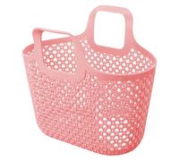 Licsaliwe Caddy de ducha portátil, canasta de plástico hueco con doble manija para el baño del dormitorio