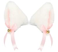 Licsaliwe Clips para el pelo con orejas de gato, clip de felpa en orejas de gato para disfraz de Halloween de Cosplay Lolita, accesorios para el cabello con clip para peludas blancas