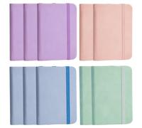 Licsaliwe Cuadernos de bolsillo A7, mini notepads de cuero 10pcs con banda elástica, revistas de escritura portátiles/ 3x4