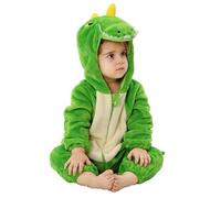 Licsaliwe Disfraz de dinosaurio para bebé, franela con doble cremallera, capucha 3D, disfraz de animal cálido y agradable para la piel para Halloween y Navidad
