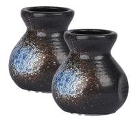 Licsaliwe Dispensador de palillos de dientes de 2 piezas, contenedor de palillos de dientes de cerámica minimalista con diseño vintage para restaurante japonés, cocina casera y decoración de mesa