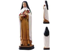 Licsaliwe Estatua católica de Santa de Lisieux de 8 Pulgadas, Figura Religiosa de Resina para repisa y jardín