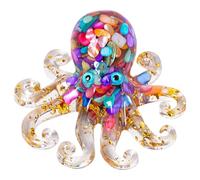 Licsaliwe Figura de Pulpo de Cristal, Adorno de Escritorio Decorativo para el Tablero de tableros de automóviles en casa/4.1 Pulgadas (Coloridas)