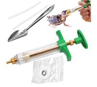 Licsaliwe Kit de alimentación para pájaros bebés con jeringa y cucharas, Dispositivo de alimentación Manual de 6 Piezas de 20 ml para Loros y pájaros Enfermos