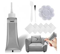 Licsaliwe Kit de reparación de Cuero marrón: Relleno de Cuero y Gel reparador de Vinilo de 20 ml, solución de Bricolaje para arañazos y Grietas, Gris