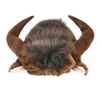 Licsaliwe Peluca para Perro con Cuerno de Vaca, Disfraz Suave y cálido para Perros medianos y Grandes, Halloween, Navidad(M)