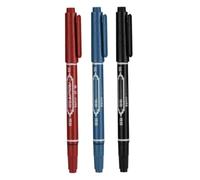 Licsaliwe Rotuladores de tatuaje impermeables, 3 bolígrafos de arte corporal seguros para la piel de doble punta para diseños temporales/5, 39 pulgadas