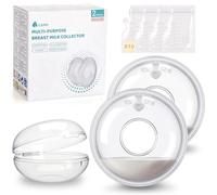 Lictin 2 Conchas Protectoras Pezones-Colector de leche para lactancia materna (60ML),10Pcs Bolsas Leche Materna,Sin BPA,Con orificios de ventilación,conchas de lactancia reutilizable