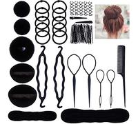 Lictin Accesorios de Peinado Kit Set para Mujeres-70 PCS Set de Diseño de Cabello (Negro)