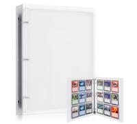 Lictin Álbum de Cartas Coleccionables 540 Cartas-Juegos de Tres Lados con Carcasa,Álbum de Fundas para cartas de Bolsillo Impermeable ,Álbum Colección Tarjetas de 30 Páginas (Transparente)