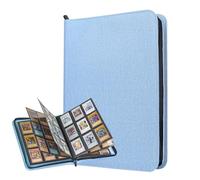 Lictin Álbum para Cartas de Cuero 504 Bolsillos-Album de Cartas Coleccionables,Álbum impermeable y antideslizante con 504 cartas-28 páginas de libro de colección de cartas con cremallera