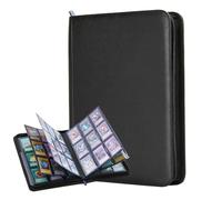 Lictin Álbum para Cartas de Cuero 504 Bolsillos-Album de Cartas Coleccionables,Álbum impermeable y antideslizante con 504 cartas-28 páginas de libro de colección de cartas con cremallera