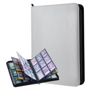 Lictin Álbum para Cartas de Cuero 504 Bolsillos-Album de Cartas Coleccionables,Álbum impermeable y antideslizante con 504 cartas-28 páginas de libro de colección de cartas con cremallera