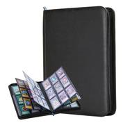 Lictin Álbum para Cartas de Cuero 504 Bolsillos-Album de Cartas Coleccionables,Álbum impermeable y antideslizante con 504 cartas-28 páginas de libro de colección de cartas con cremallera