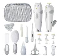 Lictin Set para Cuidado del Bebé-26 en 1 recargable cortaúñas eléctrico para bebé set, Lima de uñas para bebés con iluminación automática, Portátil Kit de Aseo para Bebés, ¡gran idea de regalo