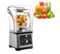 Licuadora, batidora de proteínas, licuadora eléctrica profesional, exprimidor de prensado en frío, máquina de hielo comercial, cuchilla de acero inoxidable de seis hojas.(Gray)